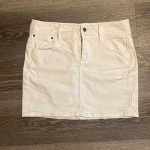 white jean skirt